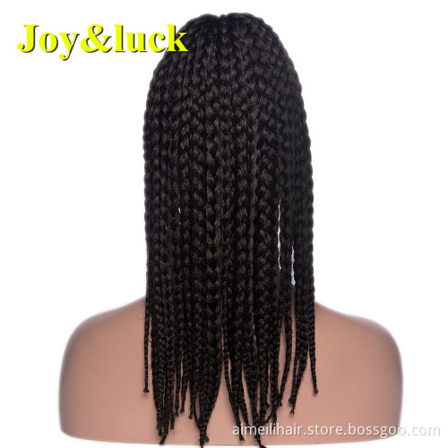 Head Band Brown Hairband Box Braid Wig Braids for Black Women Ladies Natural Curly Braided Headband Wig Synthetic Hair Wigs